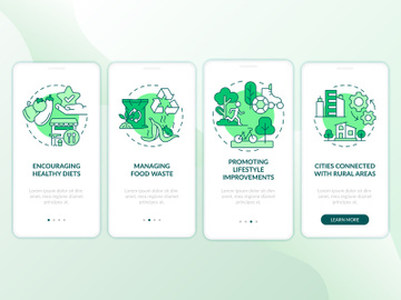 Urban comfort ideas green onboarding mobile app screen preview picture