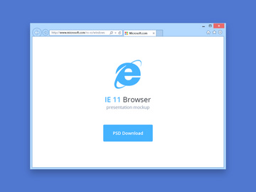 IE 11 browser mockup preview picture