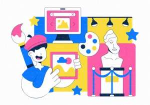 10 Online Art Exhibition Illustration