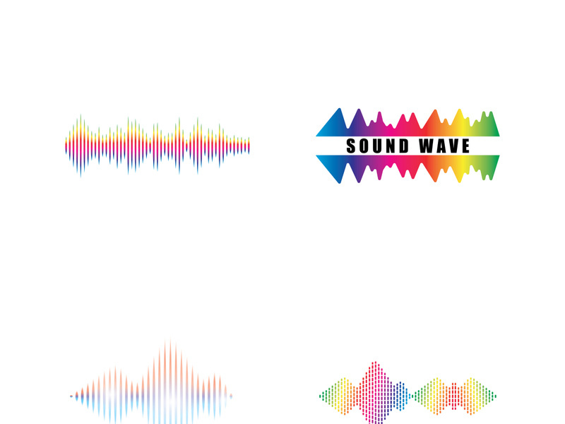 Sound waves vector illustration design template