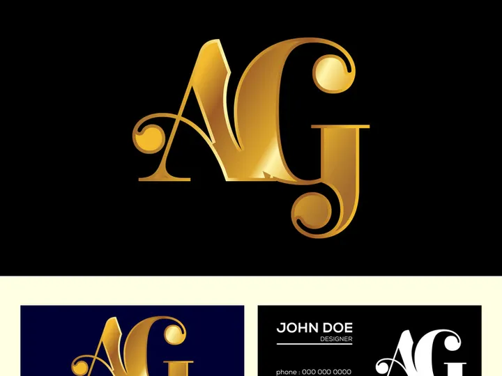 Initial Monogram Letter A G Logo Design Vector. Graphic Alphabet Symbol For Corporate Business