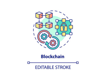 Blockchain concept icon preview picture