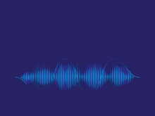 Sound waves logo background modern music vector image