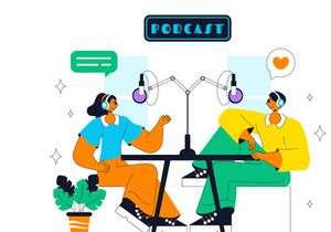 10 Podcast Studio Illustration
