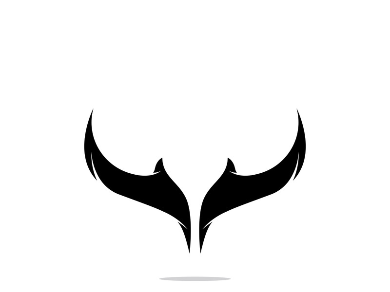 Bull head horns logo design.
