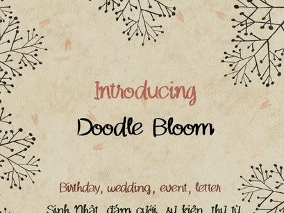 Doodle Bloom - hand-drawn sketch font