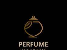 Luxury Perfume logo image cosmetic fragrance shop and business vector design