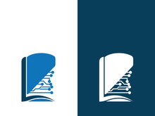 Digital book logo technology vector icon design