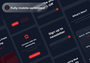 Red Wireframe UI Kit Free