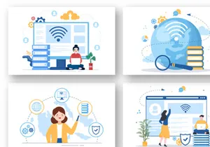 12 Intranet Internet Network Connection Illustration