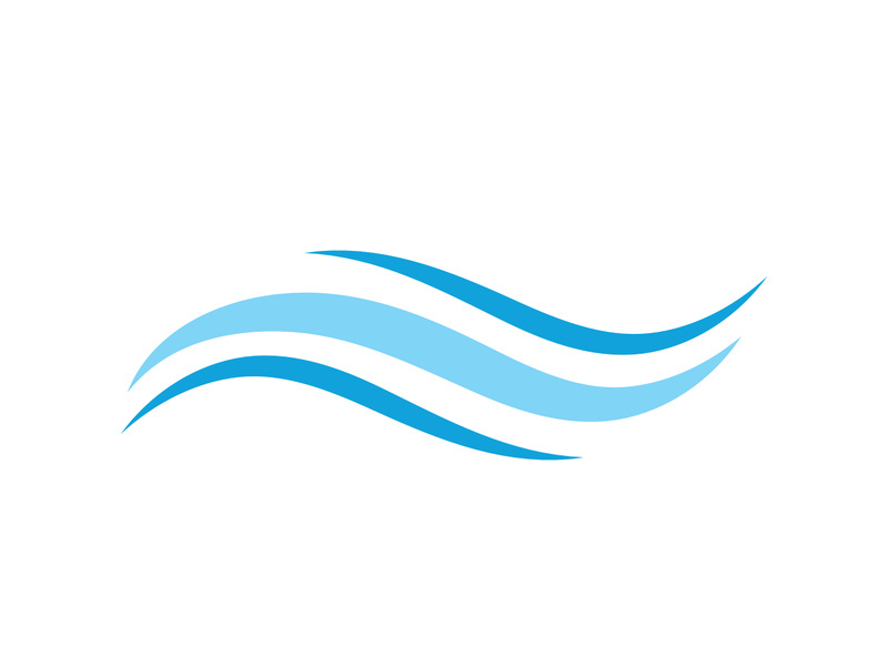 Water wave vector icon illustration