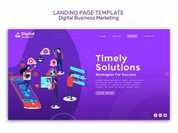 Digital business marketing landing page preview picture