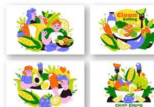 10 Clean Eating Illustration