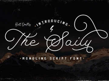 The Saily - Monoline Retro Script Font preview picture