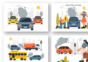 9 Car Air Pollution Illustration