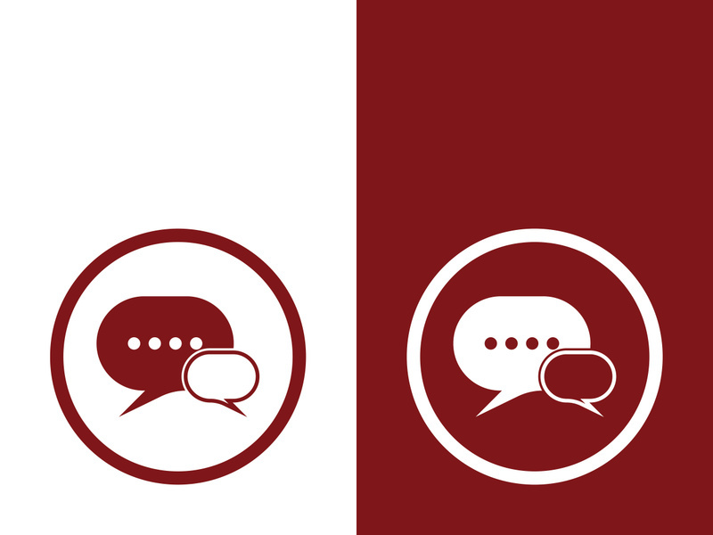 Speech bubble icon logo template vector illustration