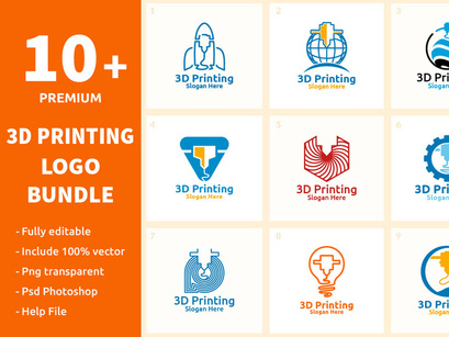 10+ 3D Printing Logo Bundle