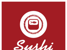 Sushi logo template vector icon for Japanese food illustration design
