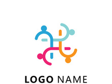 Community and adoption care Logo vector icon template