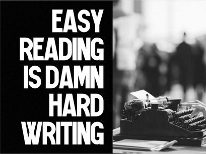 Black Writing - Condensed Sans Serif