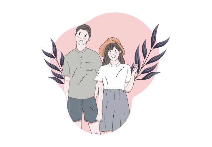 Portrait Couple, Hand drawn illustrations