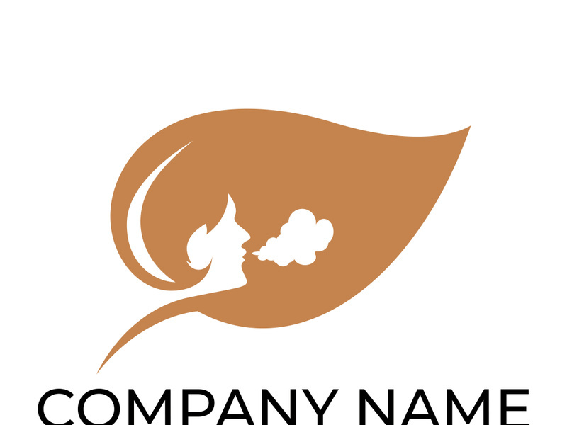 Green leaf logo design vector illustration