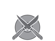 Knife logo icon template and symbol vector design illustration