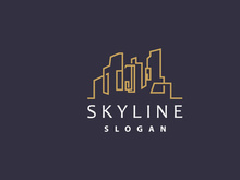 Cityscape Logo, Metropolis Skyline Design, City Building Vector, Icon Symbol Illustration