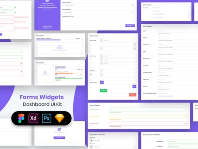Forms Widgets Dashboard UI Kit