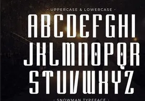 Snowman - Condensed Sans Serif