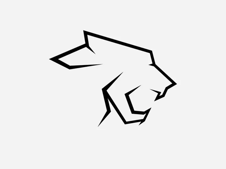 Panther logo vector on a white background