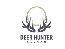 Deer Logo Deer Hunter Vector Forest Animal Design