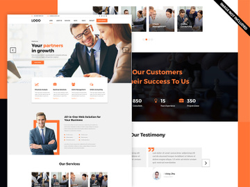 Corporate business landing page preview picture