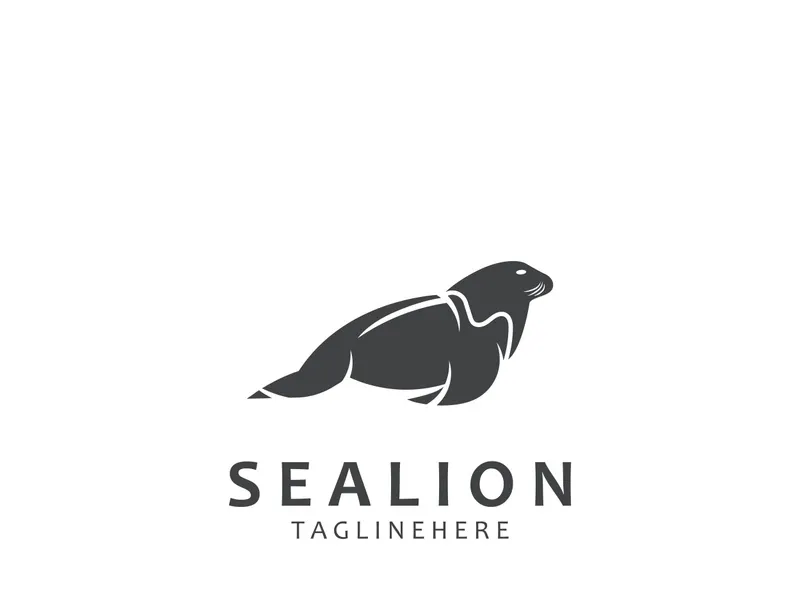 Seehund-Logo-Design-Tierillustration-Vorlage