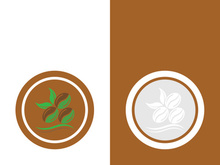 Coffee bean icon vector illustration template