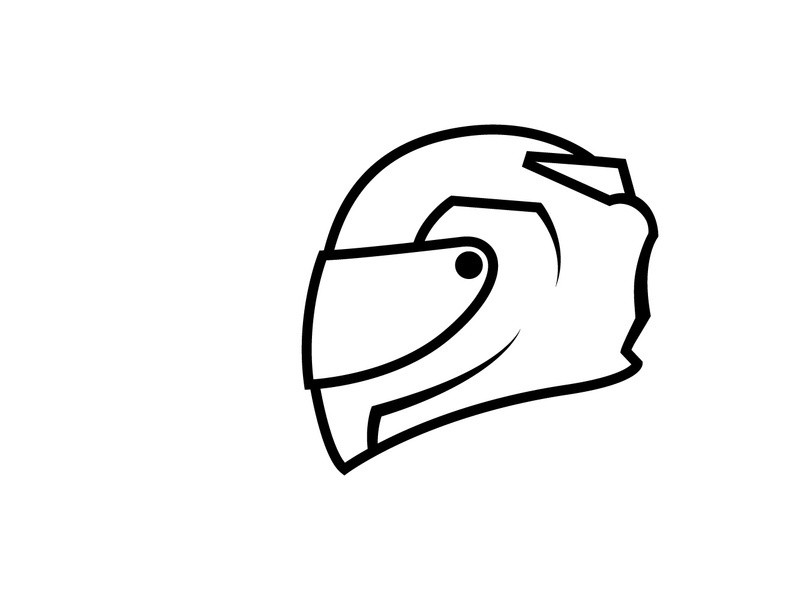 motorcycle helmet vector logo design template