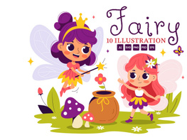 10 Beautiful Flying Fairy Illustration preview picture