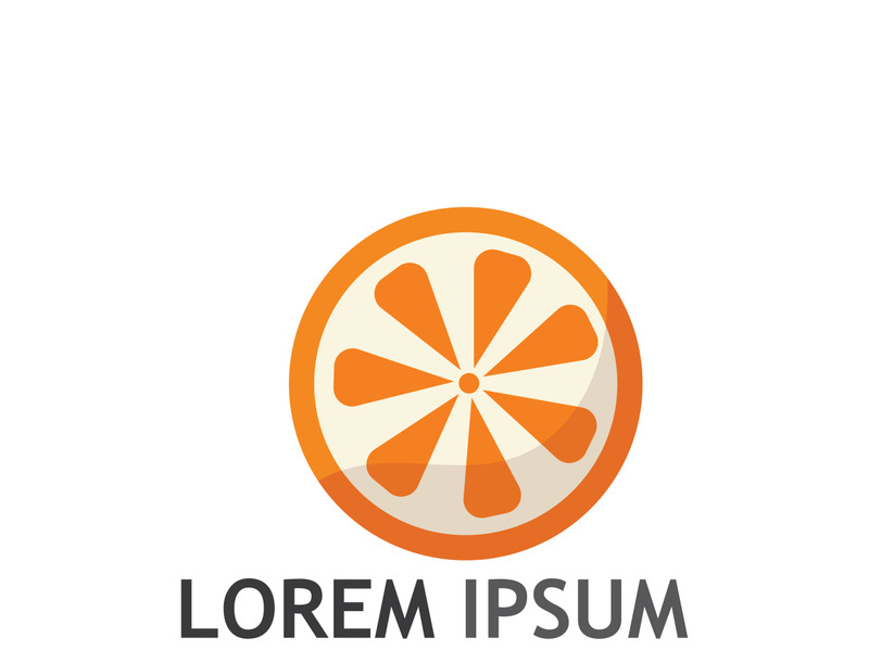 Fresh citrus fruit logo design.
