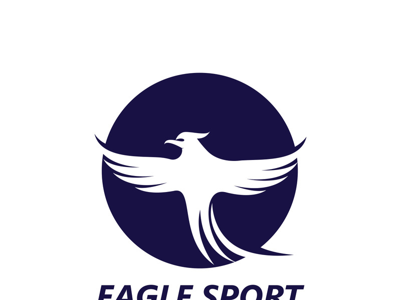 Eagle wing logo design vector image template