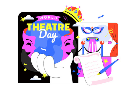 10 World Theatre Day Illustration