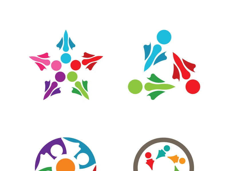 Community, network and social icon design template