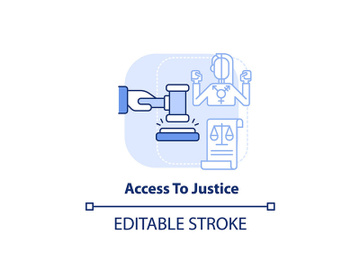 Access to justice light blue concept icon preview picture