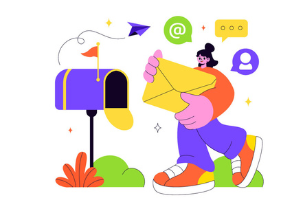 10 Email Service Illustration
