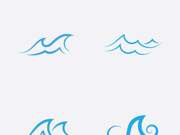 Water wave Logo design vector Template preview picture