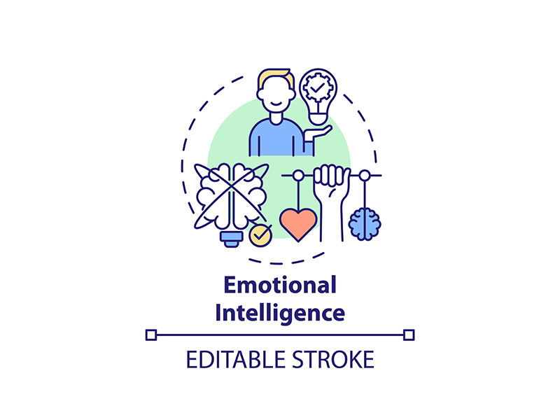 Emotional intelligence concept icon