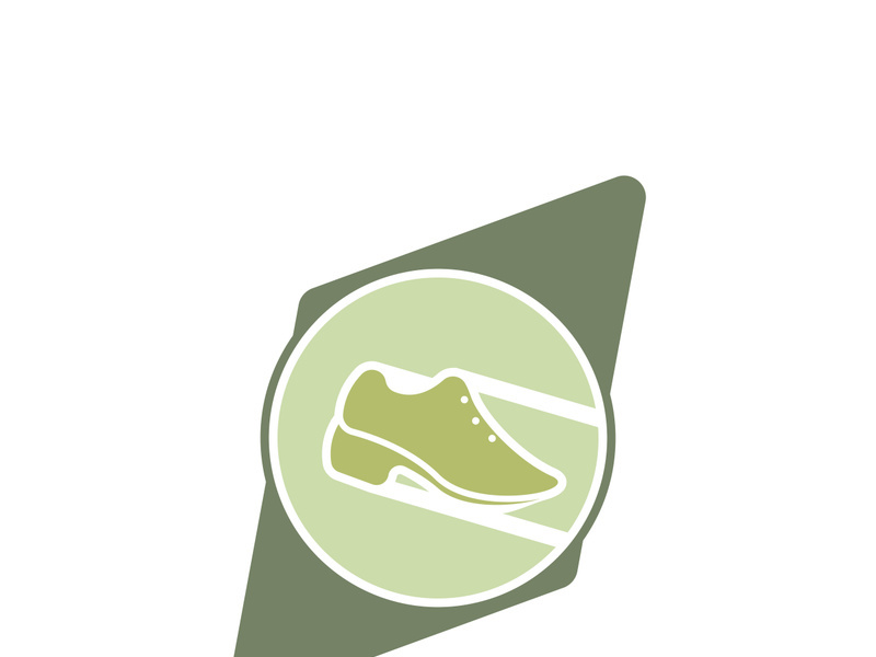 Icon shoe logo concept vector sneaker template shoes shop design