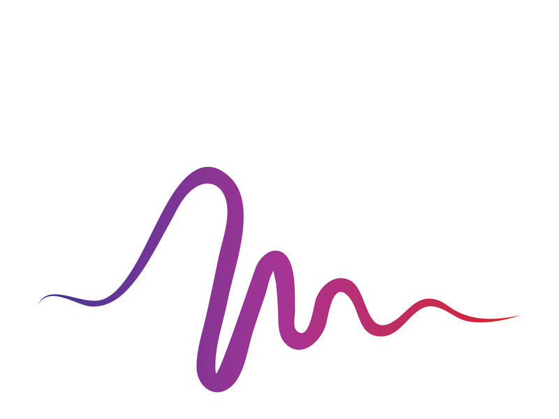 Sound waves vector illustration design template