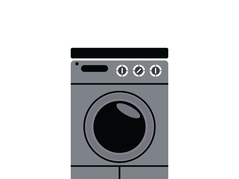 MACHINE WASHING CLOTHES ICON VECTOR IMAGE