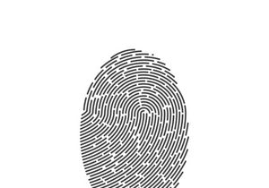 Digital fingerprint vector illustration logo icon