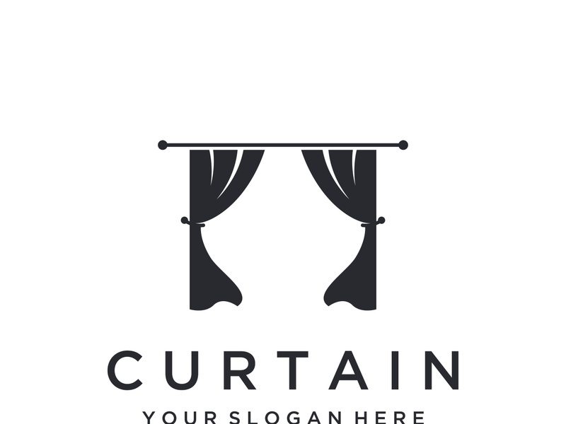 Creative luxury curtain or curtain logo for Theatre, home,hotel and apartment.